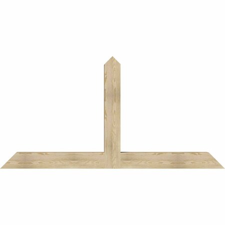 Ekena Millwork Portland Rough Sawn Timber Gable Bracket, Douglas Fir, 84"W x 42"H x 6"D x 6"F, 12/12 Pitch GBW084X42X0606POR00RDF
